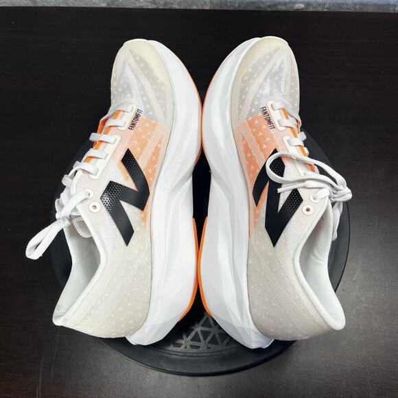 New Balance FuelCell Rebel V4 Womens Size 8B White Orange Running Lace Up Shoes - Picture 9 of 10